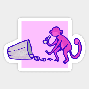 Monke business (purple) Sticker